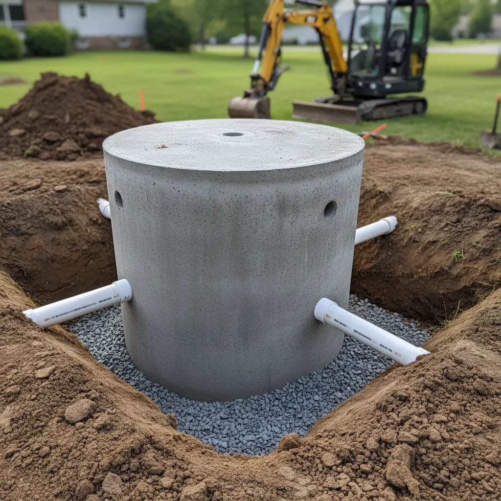 new septic system installation square