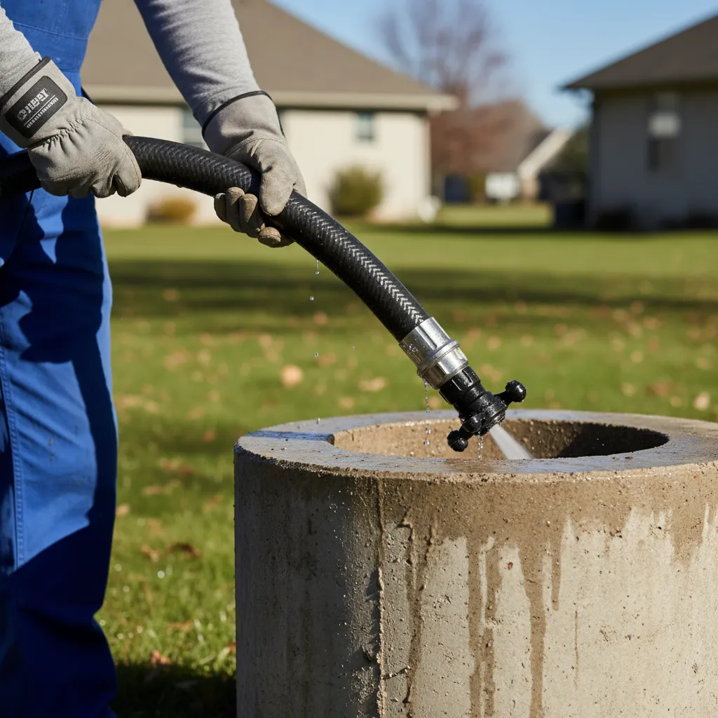 septic hydro jetting line cleaning square