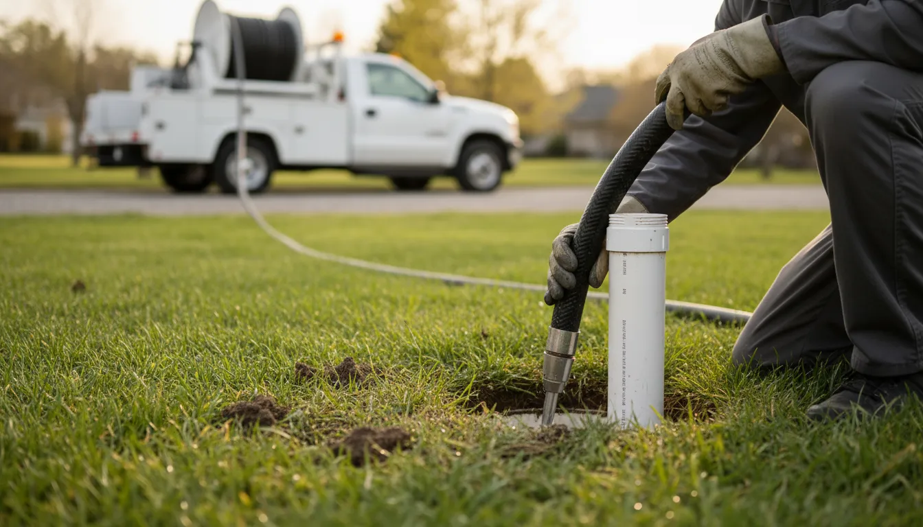 septic hydro jetting line cleaning wide