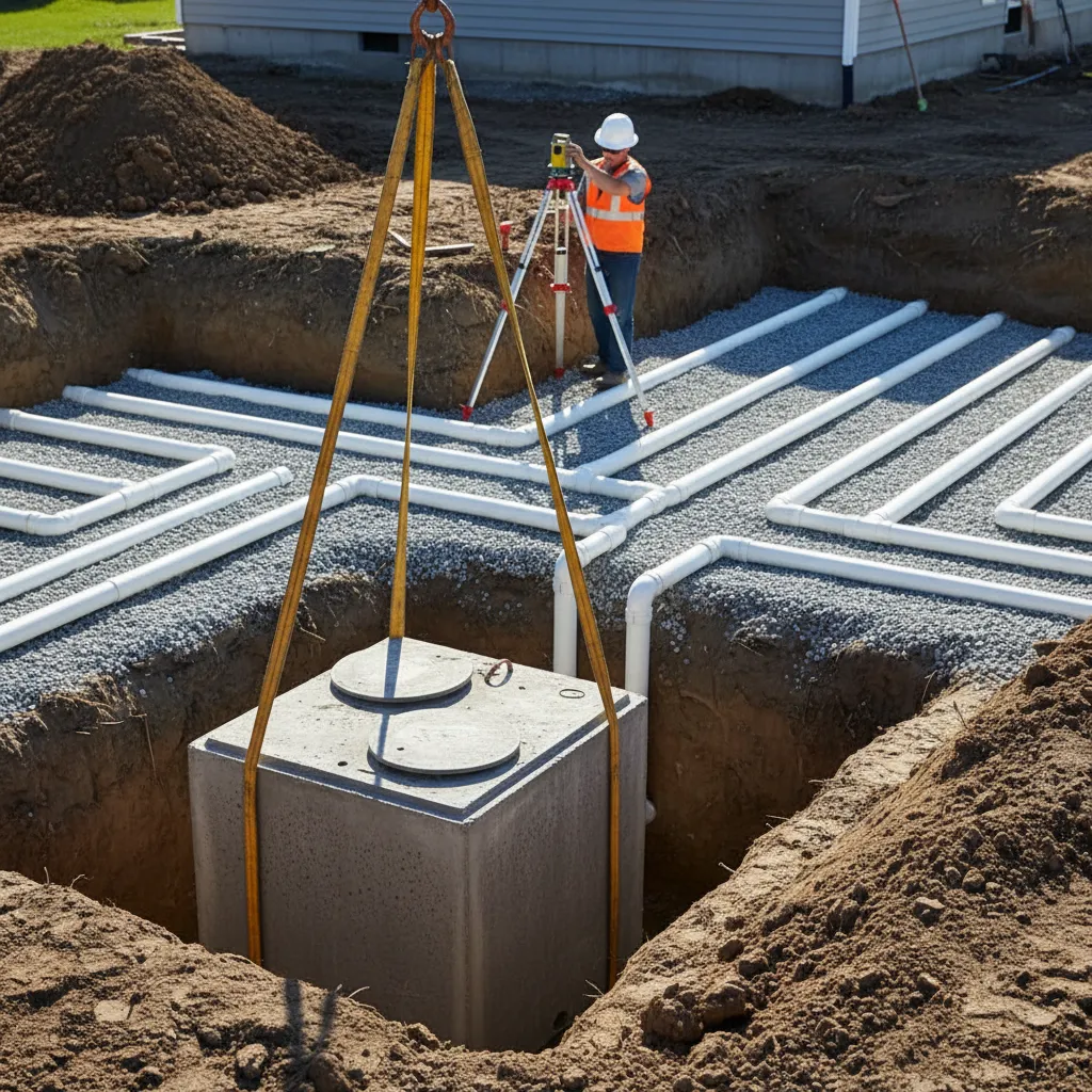 septic system installation design square