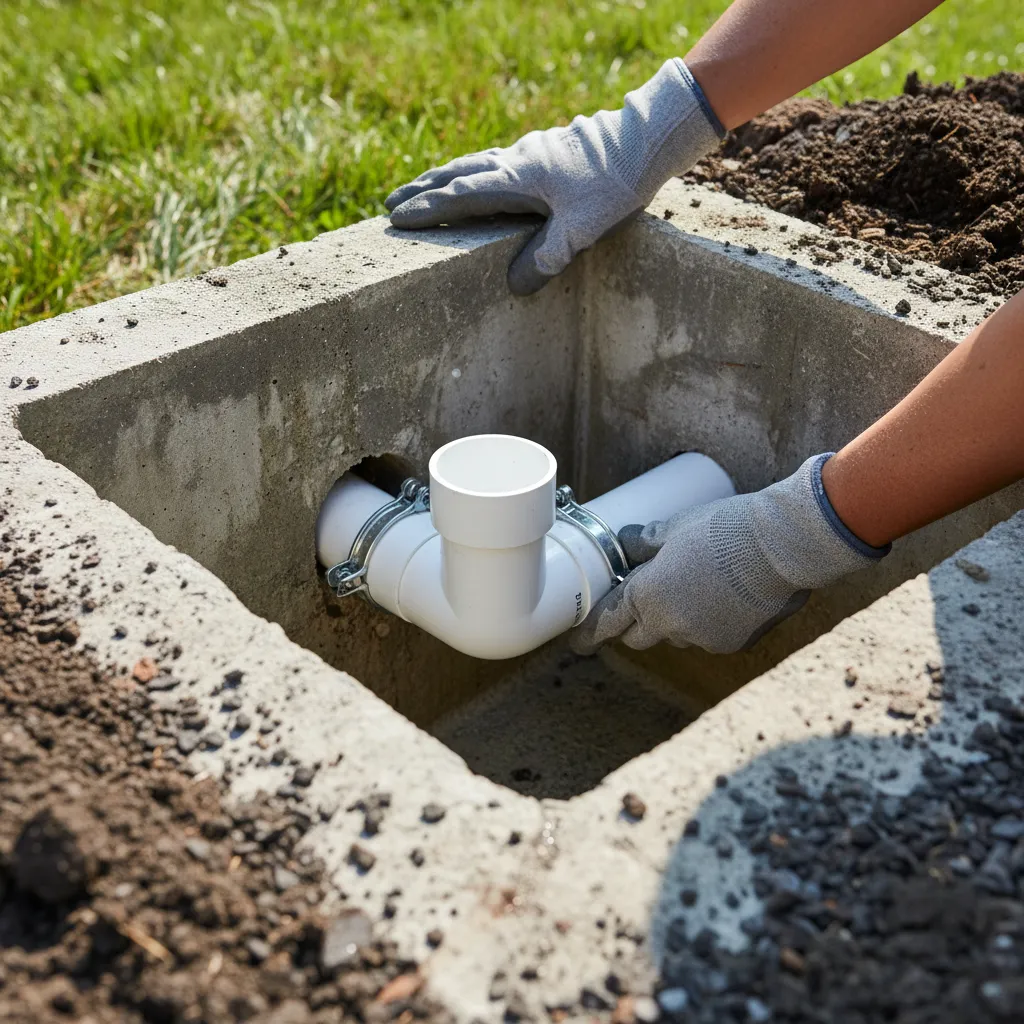 septic tank baffle repair square