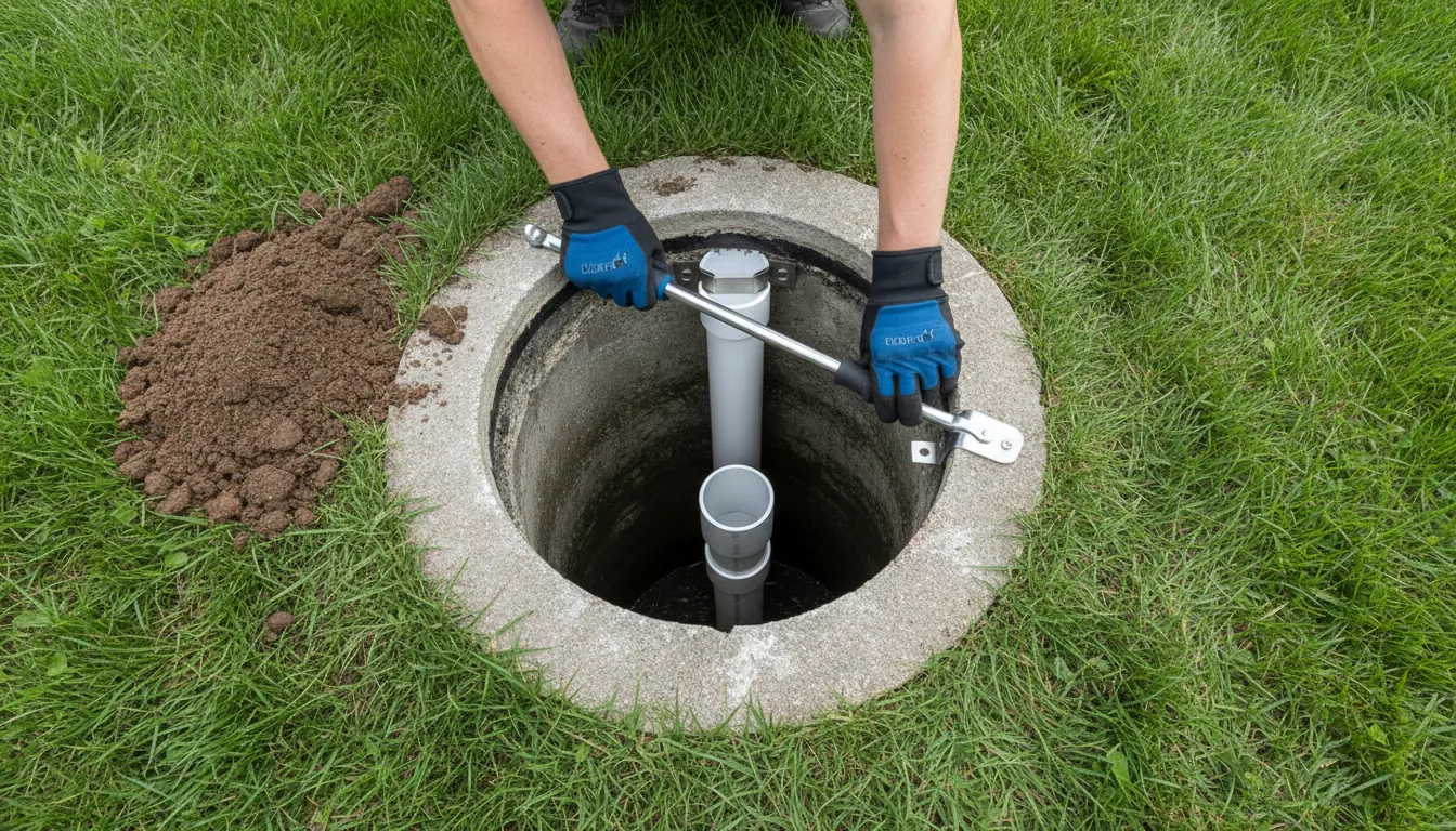 septic tank baffle repair wide